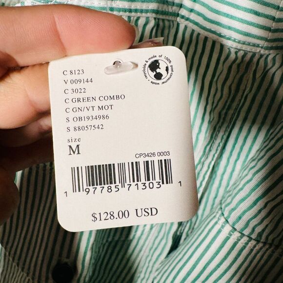 Free‎ People In Town Green Combo Striped Overall Size M NEW WITH TAG - Picture 7 of 7